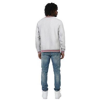 Men's Champion Heather Gray Chicago Cubs Reverse Weave Sweatshirt