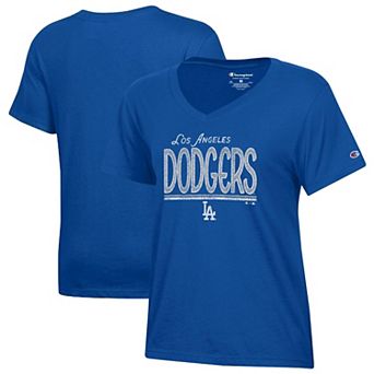 Women's Champion Royal Los Angeles Dodgers Core V-Neck T-Shirt