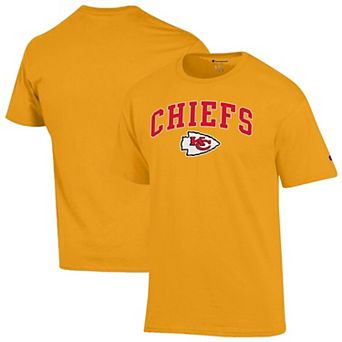 Men's Champion Gold Kansas City Chiefs Arch Over Logo T-Shirt