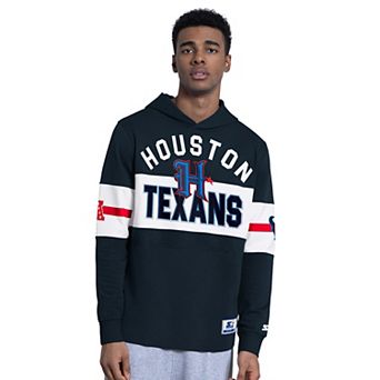 Men's Starter Navy Houston Texans Fullback Jersey Hoodie