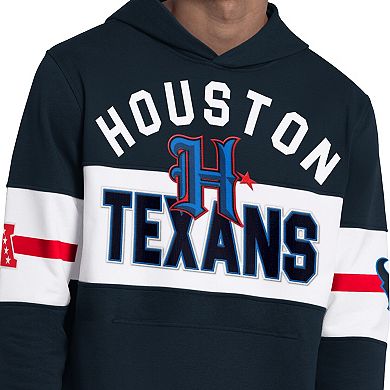 Men's Starter Navy Houston Texans Fullback Jersey Hoodie