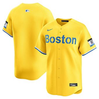 Men's Nike Gold Boston Red Sox City Connect Limited Jersey