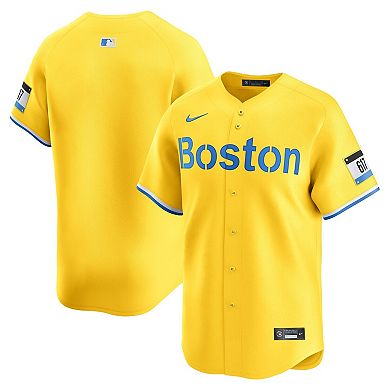 Men's Nike Gold Boston Red Sox City Connect Limited Jersey