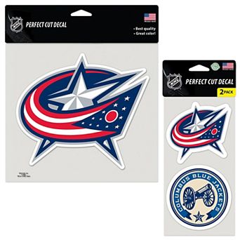 WinCraft Columbus Blue Jackets Three-Pack Perfect Cut Decals