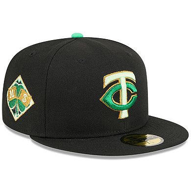 Men's New Era Black Minnesota Twins 2026 St. Patrick's Day 59FIFTY Fitted Hat