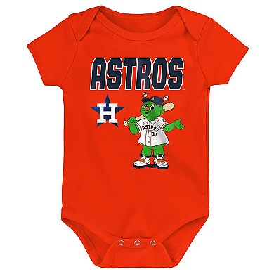 Infant Outerstuff Houston Astros Home Plate 3-Piece Creeper Set