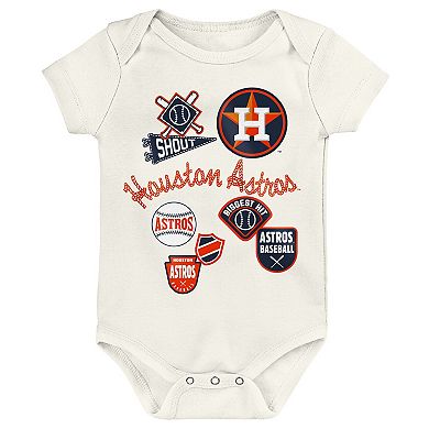 Infant Outerstuff Houston Astros Home Plate 3-Piece Creeper Set