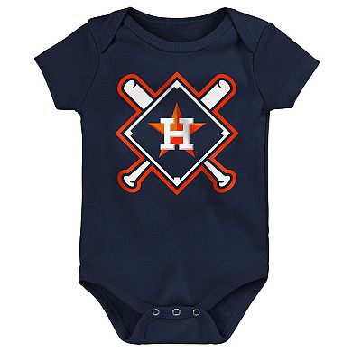 Infant Outerstuff Houston Astros Home Plate 3-Piece Creeper Set