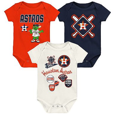 Infant Outerstuff Houston Astros Home Plate 3-Piece Creeper Set
