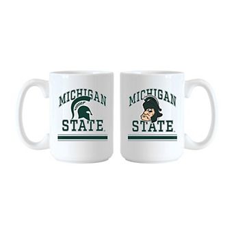 Logo Brands Michigan State Spartans 15oz. Current & Throwback Mug Set