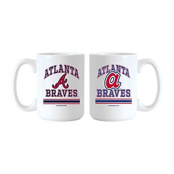 Logo Brands Atlanta Braves 15oz. Current & Throwback Mug Set