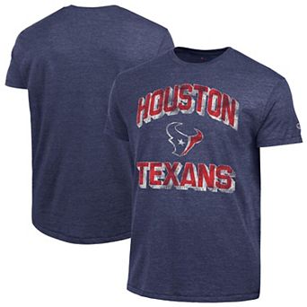 Men's Champion Navy Houston Texans Ultimate Tri-Blend T-Shirt