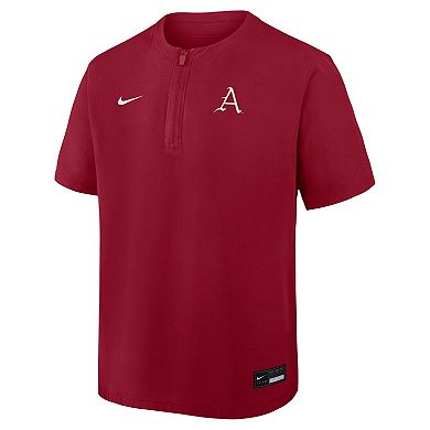 Men's Nike Cardinal Arkansas Razorbacks Dri-FIT Quarter-Zip Windshirt