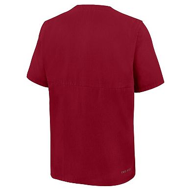 Men's Nike Cardinal Arkansas Razorbacks Dri-FIT Quarter-Zip Windshirt