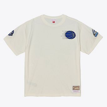 Men's Mitchell & Ness Cream Orlando Magic Hardwood Classics Chainstitch Premium T-Shirt