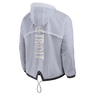 Men's Fanatics White Detroit Lions Type Play Down Full-Zip Jacket