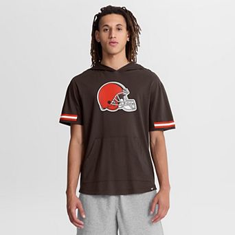 Men's Fanatics Brown Cleveland Browns Optimal Play Short Sleeve Hooded T-Shirt