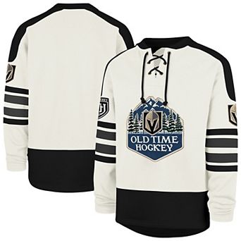 Men's '47 Cream Vegas Golden Knights Pond Hockey Trio Eternal Lacer Sweatshirt