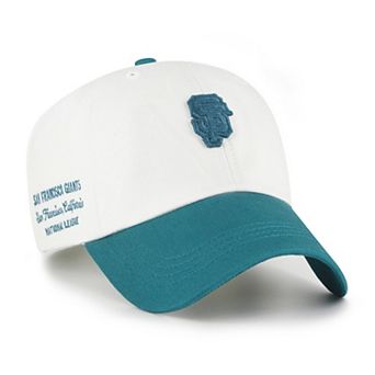 Men's '47 White/Teal San Francisco Giants Contemporary Tonal Clean Up Adjustable Hat