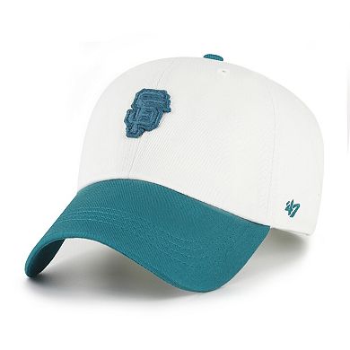 Men's '47 White/Teal San Francisco Giants Contemporary Tonal Clean Up Adjustable Hat