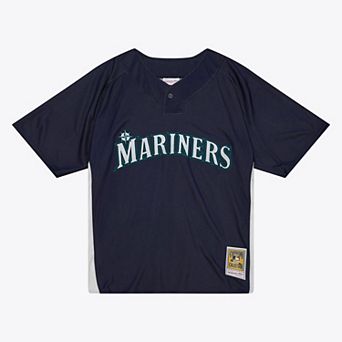 Men's Mitchell & Ness Ichiro Suzuki Navy Seattle Mariners Big & Tall Cooperstown Mesh Batting Practice Jersey
