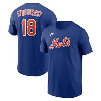 Men's Nike Darryl Strawberry Royal New York Mets Cooperstown Collection Name & Number T-Shirt