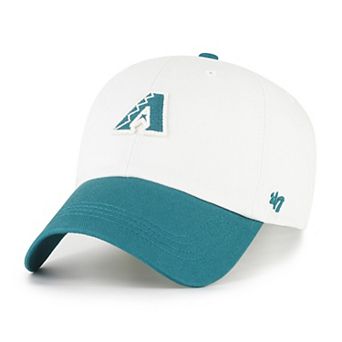 Men's '47 White/Teal Arizona Diamondbacks Contemporary Tonal Clean Up Adjustable Hat