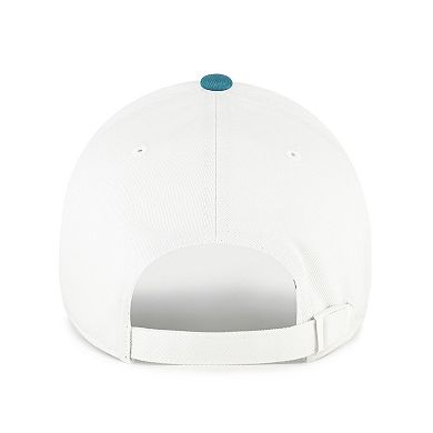 Men's '47 White/Teal Arizona Diamondbacks Contemporary Tonal Clean Up Adjustable Hat