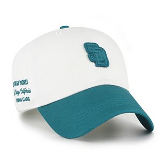 Men's '47 White/Teal San Diego Padres Contemporary Tonal Clean Up Adjustable Hat