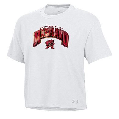 Women's Under Armour White Maryland Terrapins Iridescent T-Shirt