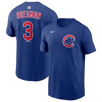 Men's Nike Alex Bregman Royal Chicago Cubs Home Name & Number T-Shirt