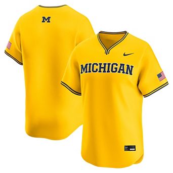 Men's Nike Maize Michigan Wolverines Alternate Limited Baseball Jersey