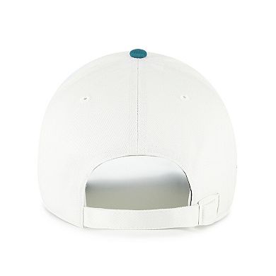 Men's '47 White/Teal Miami Marlins Contemporary Tonal Clean Up Adjustable Hat
