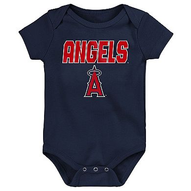 Newborn Outerstuff Los Angeles Angels Home Plate 3-Piece Creeper Set