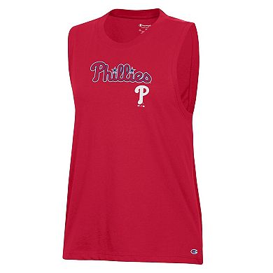 Women's Champion Red Philadelphia Phillies Muscle Tank Top