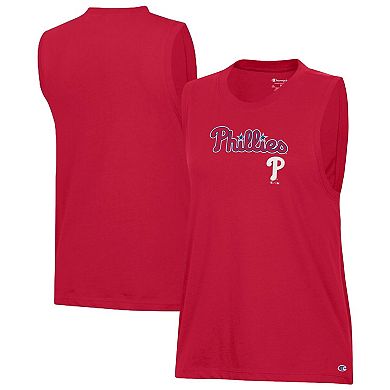 Women's Champion Red Philadelphia Phillies Muscle Tank Top