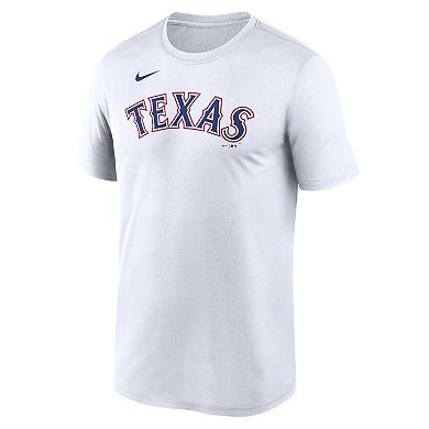 Men's Nike White Texas Rangers New Legend Wordmark Dri-FIT T-Shirt
