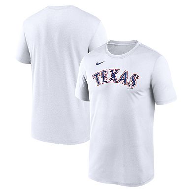 Men's Nike White Texas Rangers New Legend Wordmark Dri-FIT T-Shirt