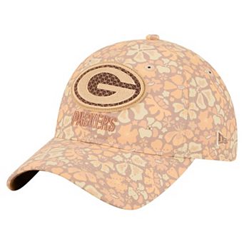 Women's New Era Tan Green Bay Packers Floral 9TWENTY Adjustable Hat