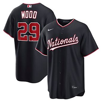Men's Nike James Wood Navy Washington Nationals Alternate Replica Jersey