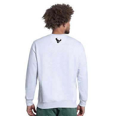 Men's Starter Ash Houston Texans Faceoff Fleece Sweatshirt