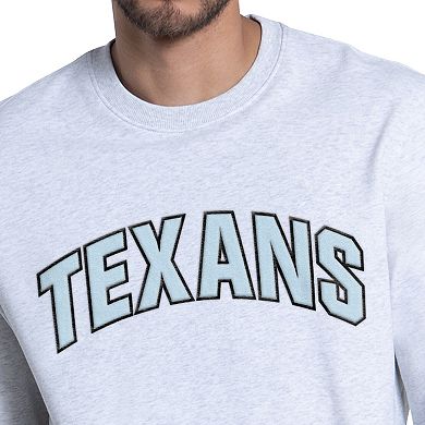 Men's Starter Ash Houston Texans Faceoff Fleece Sweatshirt
