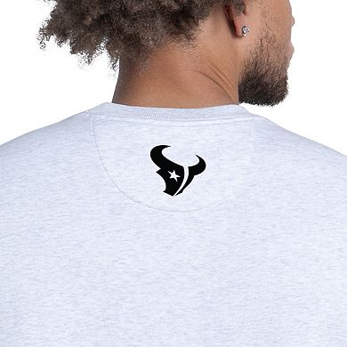 Men's Starter Ash Houston Texans Faceoff Fleece Sweatshirt