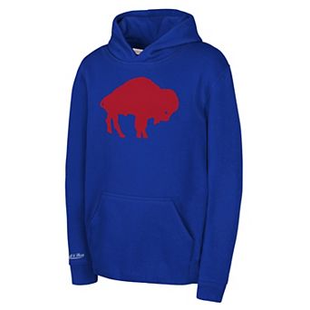 Youth Mitchell & Ness Royal Buffalo Bills Retro Logo Hoodie