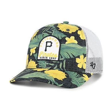 Men's '47 Black Pittsburgh Pirates Tei Beachside Adjustable Trucker Hat