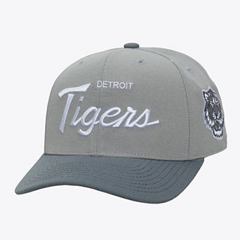Men's Mitchell & Ness Gray Detroit Tigers Thunderstorm Head Coach Pro-Crown Adjustable Hat