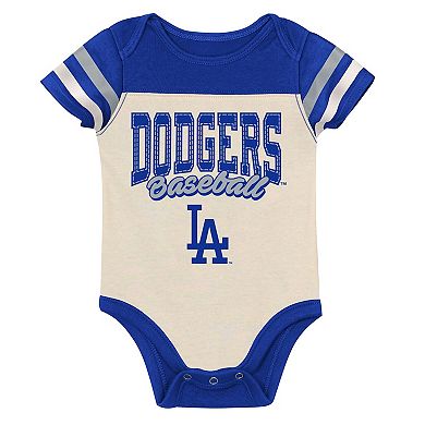 "Newborn Outerstuff Royal Los Angeles Dodgers Up One Three-Piece Bodysuit, Bib & Booties Set"