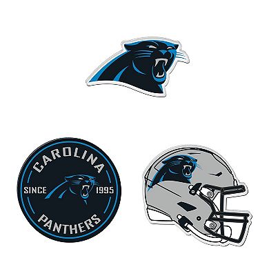 WinCraft Carolina Panthers 3-Pack Premium Fridge Magnet Set
