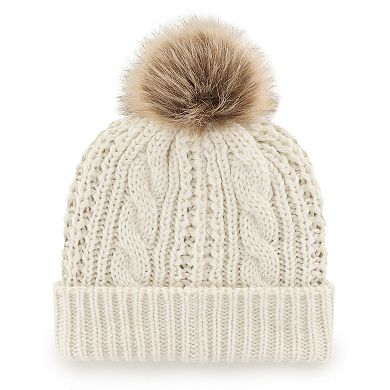 Women's '47 Cream Seattle Seahawks Super Bowl LX Champions Cuffed Knit Hat with Pom
