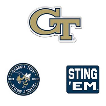 WinCraft Georgia Tech Yellow Jackets 3-Pack Premium Fridge Magnet Set